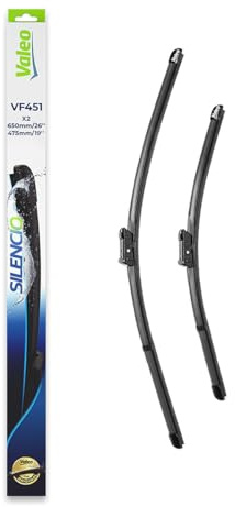 VALEO Silencio Escobilla - VF451 - Kit de Hojas Planas Originales 650 mm/475 mm - Alto Rendimiento, Visibilidad Superior en Carretera, Fácil Instalación - Delanteras - Juego de 2 Escobillas - 574651