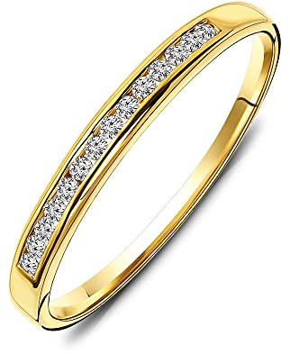 Miore - Sortija oro y diamantes 0.10 ct, talla 16