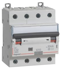 411189 Legrand Disjoncteur différentiel tétrapolaire 32A 30mA type AC - DX³6000 10kA 4P