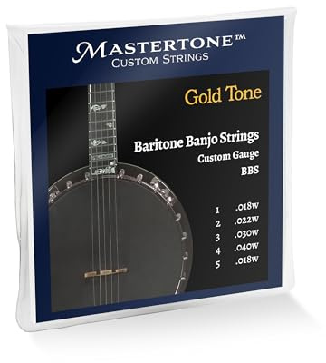 Gold Tone Mastertone⢠BBS Banjo Baritone Custom Gauge Strings (.018w, .040w, .030w, .022w, .018w)