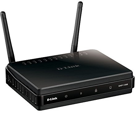 D-Link DAP-1360 Wireless N Repeater (Datenübertragungen von bis zu 300 Mbit/s, besonders große Reichweite, Open Source), Weiß
