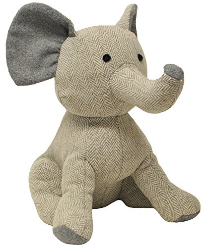Riva Paoletti Elephant Doorstop - Heavyweight Sand Filling - Polyester And Wool - 15 X 26 X 24 cm (6 X 10 X 9 Inches) - Designed In The UK,Grey
