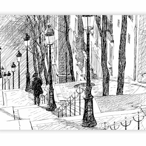 Fotomurale Soggiorno - Carta da parati 250x193 cm TNT Murale alla moda Decorazione da Muro XXL Poster Gigante Design Cameretta Carta per pareti Camera da Letto Disegno Città 100404-152