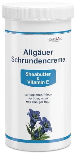 CareMed Allgäuer Schrundencreme bei spröden und rissigen Füßen, Schrundensalbe, sehr trockene Füsse, 450ml Nachfüll