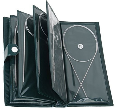 LEORX 11pcs professionelle 80cm Edelstahl runden häkeln Stricknadeln in verschiedenen Größen 1,5 mm bis 5,0 mm