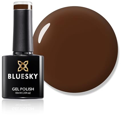 Bluesky Gel Nail Polish, Faux Fur 80538, Dark Brown, UV/LED Soak-Off Gel Polish, Long Lasting, Chip Resistant, 10ml