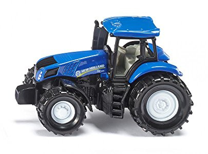siku 1012, New Holland T8.390 Traktor, Metall/Kunststoff, Blau/Schwarz, Spielzeugtraktor für Kinder
