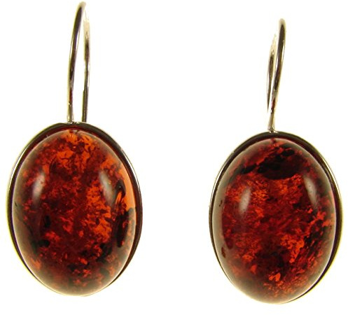 Orecchini donna in ambra naturale baltica e argento 925