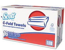 Folded Paper Towels, C-Fold, 13 1/5 x 10 1/10, White, 150/Pack, 16 Packs/Carton, Sold as 1 Carton