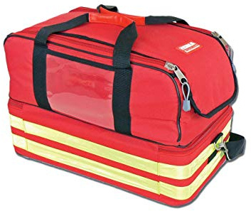 Gima - Sac à dos rouge de dimensions 47,5 x 33 x 30 cm - Multipoches - Pour des urgences, des traumas, le sauvetage, premiers secours médicaux, infirmière, ambulanciers
