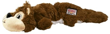 KONG - Scrunch Knots Squirrel - Juguete con cuerdas internas antirrotura - Para Perros de Raza Mediana/Grande