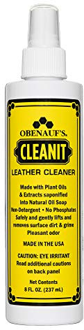 Obenauf's Cleanit Leather Cleaner - Natural Plant Oil Leather Cleaner for Boots, Furniture and Car Interior - Safe and Gentle Non-Detergent Oil Liquid Soap - Ready-to-use 8oz Spray Bottle