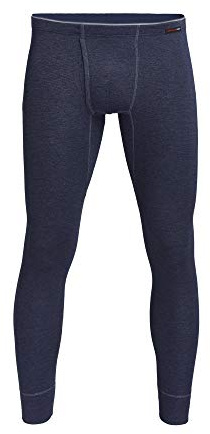 con-ta Pantalones largos térmicos con abertura, calzoncillos largos para hombre, ropa interior cálida de algodón natural, ropa interior para hombre, tallas 4/S - 10/4XL, Color azul marino., L
