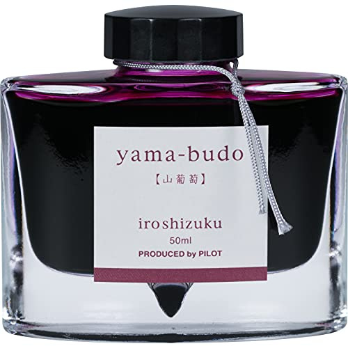 PILOT Iroshizuku, inchiostro per penna stilografica in bottiglia, Yama-Budo, Crimson Glory Vine (Rosso Porpora) 50 ml (69217)