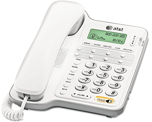 AT&T CL2909 Corded Speakerphone with Caller ID/Call Waiting, White