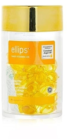 Ellips SMOOTH & SHINY Vitamina para el Pelo (Aceite marroquí) – cápsula de reparación de pelo, 1 frasco (50 capsulas)