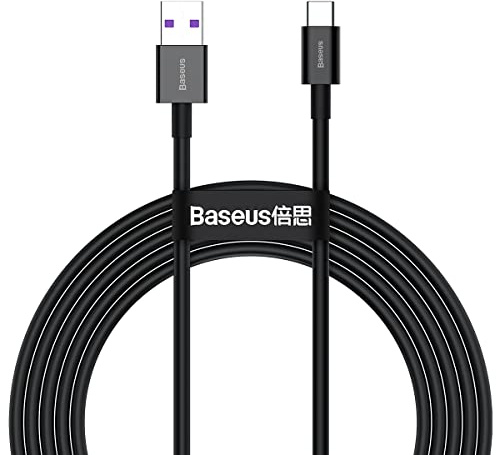 Baseus Superior Series USB-C Data & Charging Cable - 66W, 2m - Black