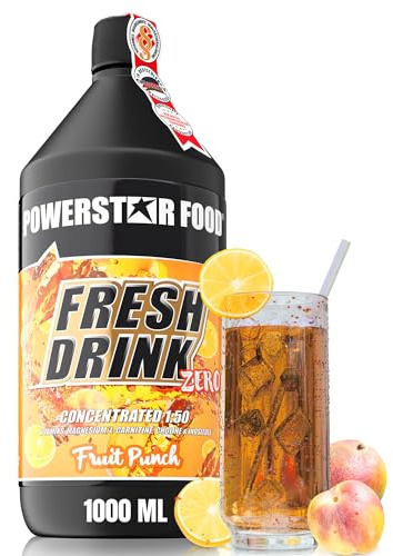 FRISK DRINK - uppfriskande, kalorireducerat ELEKTROLYTKONCENTRAT - hypotonisk förfriskningsdryck för uthållighet och styrketräning - flaska 1000 ml koncentrat - GJORT I TYSKLAND (multifrukt)