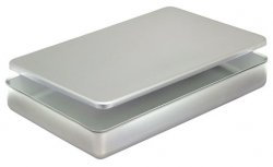 Samuel Groves Aluminium Baking Pan with Lid 267x206x32mm | Made in England | Bakeware, Baking Tray & Lid, Professional Bakeware, Commercial-Grade Tray with Cover for Bread, Pastries, Roasting,