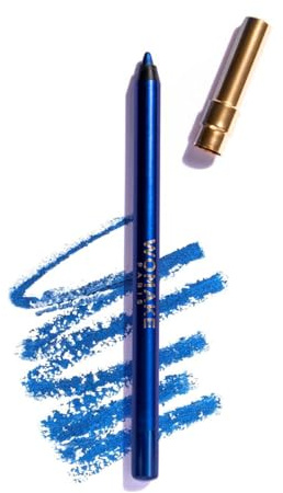 Womake - Crayon Yeux Longue Tenue - Résiste à l'eau - Application Facile - Sans transfert - Made in France - Teinte : Royal Blue