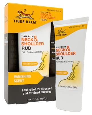 Tiger Balm Neck & Shoulder Rub Vanishing Scent 1.76 oz (Pack of 2)