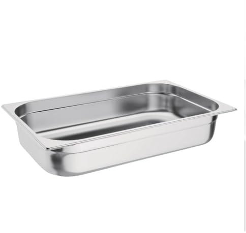Vogue 12943 Stainless Steel 1/1 Gastronorm Pan 100mm, Silver