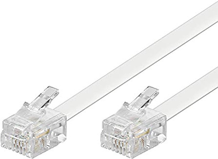 Cable modular (2x conector RJ11, 4 polos, asignado) 15m, blanco