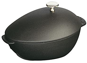 Staub Fonte 1102523 - Cazuela Ovalada (25 cm), Color Negro