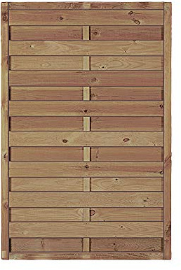 Günstiges Sichtschutzzaun/Sichtschutzelement Maße 100 x 150 cm (Breite x Höhe) aus Kiefer/Fichte Holz, druckimprägniert Berlin Massiv II