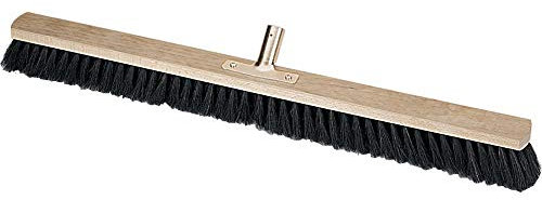 Nölle Saalbesen (Besen / Zimmerbesen) mit Metallstielhalter - Qualitätsmischung, 100cm - 236903, Schwarz