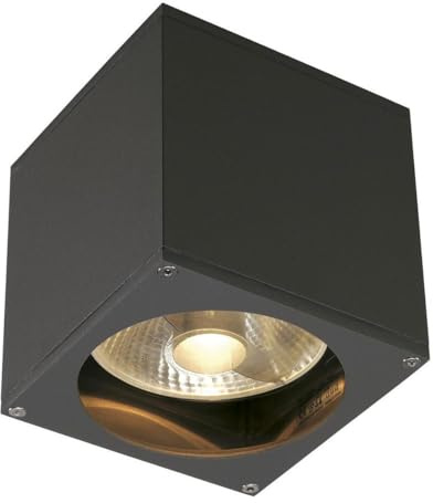 SLV BIG THEO WALL OUT vägglampa, kantig, antracit, ES111, max. 75 W