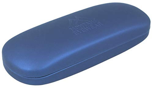 Montana Eyewear Brillenetui - Testsieger Etui - Gummiertes Etui mit Klappverschluss/Korrekturbrillen/Lesebrillen/Hartschale (Blau, 1er Pack hoch)