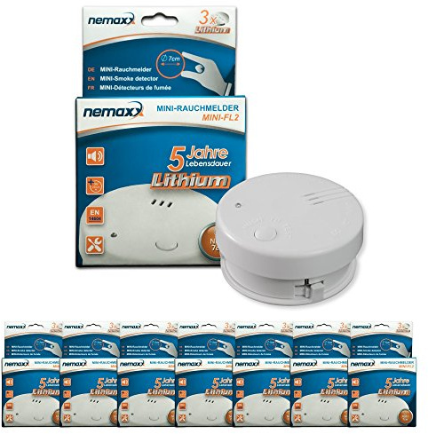 Nemaxx 7MiniFL2-7 rilevatori di fumo, conformi allo standard EN 14604
