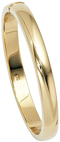 Jobo Damen Armreif Armband oval 925 Silber gold vergoldet Kastenschloss