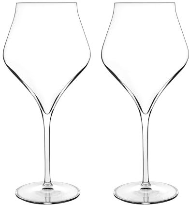 Luigi Bormioli Supermo 22 oz Burgundy Red Wine Glasses, 2 Count (Pack of 1), Clear
