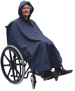 NRS Large Lightweight and Waterproof Wheelchair Poncho with Hood