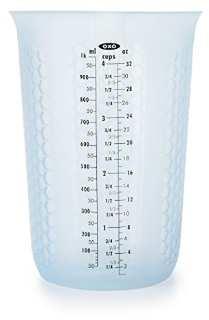 OXO Good Grips Silikonmessbecher 1L INOXO.11166400ML, Inoxidable, Clear