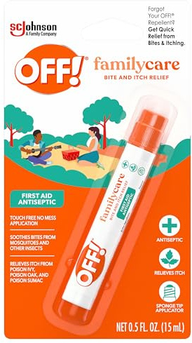 OFF! FamilyCare Bite and Itch Relief Pen, Provides Temporary Relief From Insect Bites, Gentle on Skin, 1 Count
