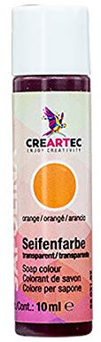 CREARTEC Natürliche Seifenfarbe Transparent - Seifenherstellung/Seifenkreationen - Farbe: Orange - Inhalt: 10ml - Made in Germany