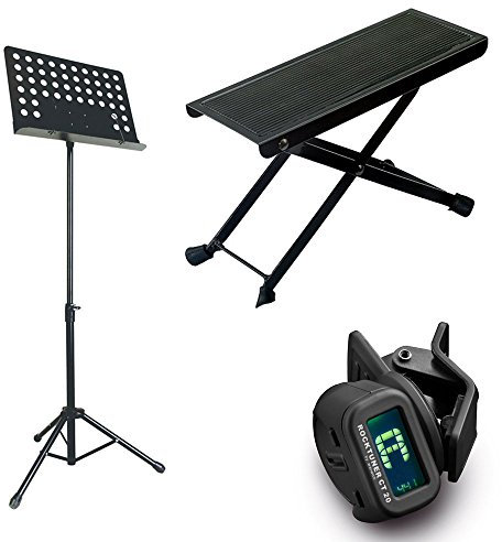 Zoundhouse Einsteiger-Bundle (42: Fußbank + Orchesterpult + Clip-On Tuner/schwarz)