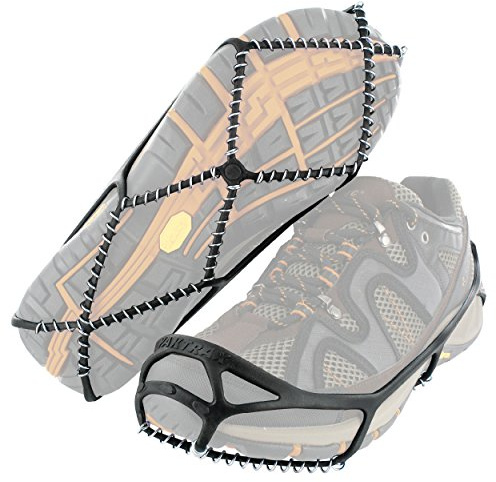 Yaktrax Walker Traction Cleats for Snow and Ice, Black, Medium