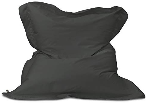 rucomfy Beanbags Kids Indoor/Outdoor Squashy Squarbie Bean Bag. Floor Cushion, Garden Chair or Sun Lounger. Water Resistant 125 x 100cm (Slate Grey, Beanbag Only)