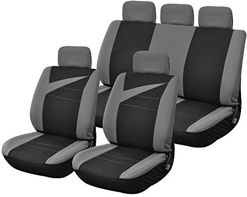 Peraline 1701 Housses Bolt Siège Auto Universelles, Noir/Gris