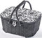 Kobolo Nähkästchen Nähkorb Nähkörbchen Nähkasten - florales Design - 35x27x17 cm Organisationseinsatz Textil
