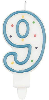 Boland 63409 Number Candle in Assorted Colours 9