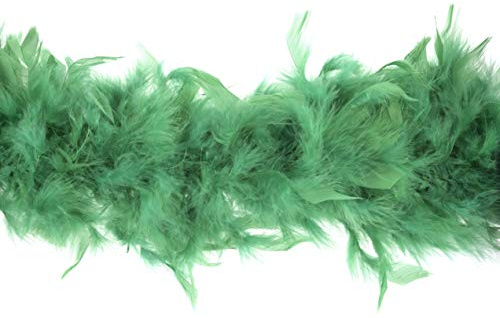 Trimits Marabou Feather Boa maskeraddräkt för fester, festivaler, stolthet, möhippa, svensexa, halloween, jul, smaragd, 1,8 m x 12 cm