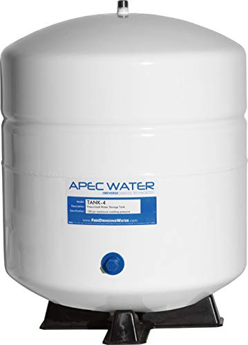 APEC Vattensystem TANK-4 4 gallon bostad förtrycksatt omvänd osmos vattenförvaringstank, vit
