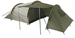 Mil-Tec Zelt 3 Personen mit Stauraum • Campingzelt mit Vordach, Moskitonetz & Fiberglasgestänge • Wasserabweisend• Trekkingzelt leicht & kompakt • Inkl. Transporttasche