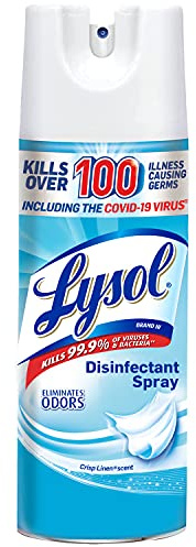 Lysol Sanitizing and Antibacterial Spray for Disinfecting & Deodorizing, Crisp Linen, 12.5 Fl Oz