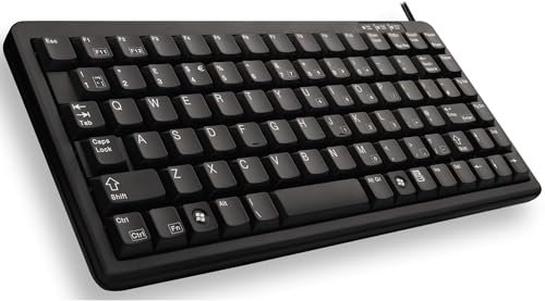CHERRY G84-4100, Tastiera Meccanica Compatta, Layout EU (QWERTY), Con Tasti Windows, Con Cavo (USB e PS/2), Interruttori CHERRY ML, Nero